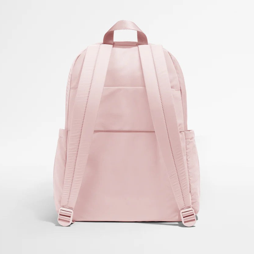 Pastel Pink Featherlight Multi-Pocket Backpack with Trolley Sleeve and Laptop Compartment
