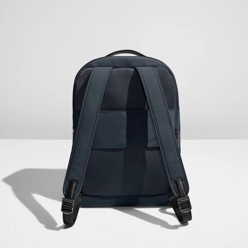 Navy Versatile Wraparound-Zip Backpack with Laptop Pocket and Luggage Attachment